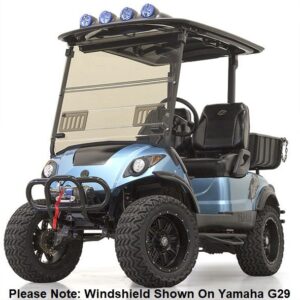 09-008 Tinted E-Z-GO TXT 1/4″ Fold-Down Windshield with Vents