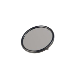 2459 5″ Flat Glass Mirror Black With Ball Stand