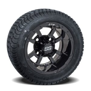 19-106 A19-144 GTW 10" Storm Trooper Black Wheels with 205/50-10 (18") Duro Lo-Profile Street Tires