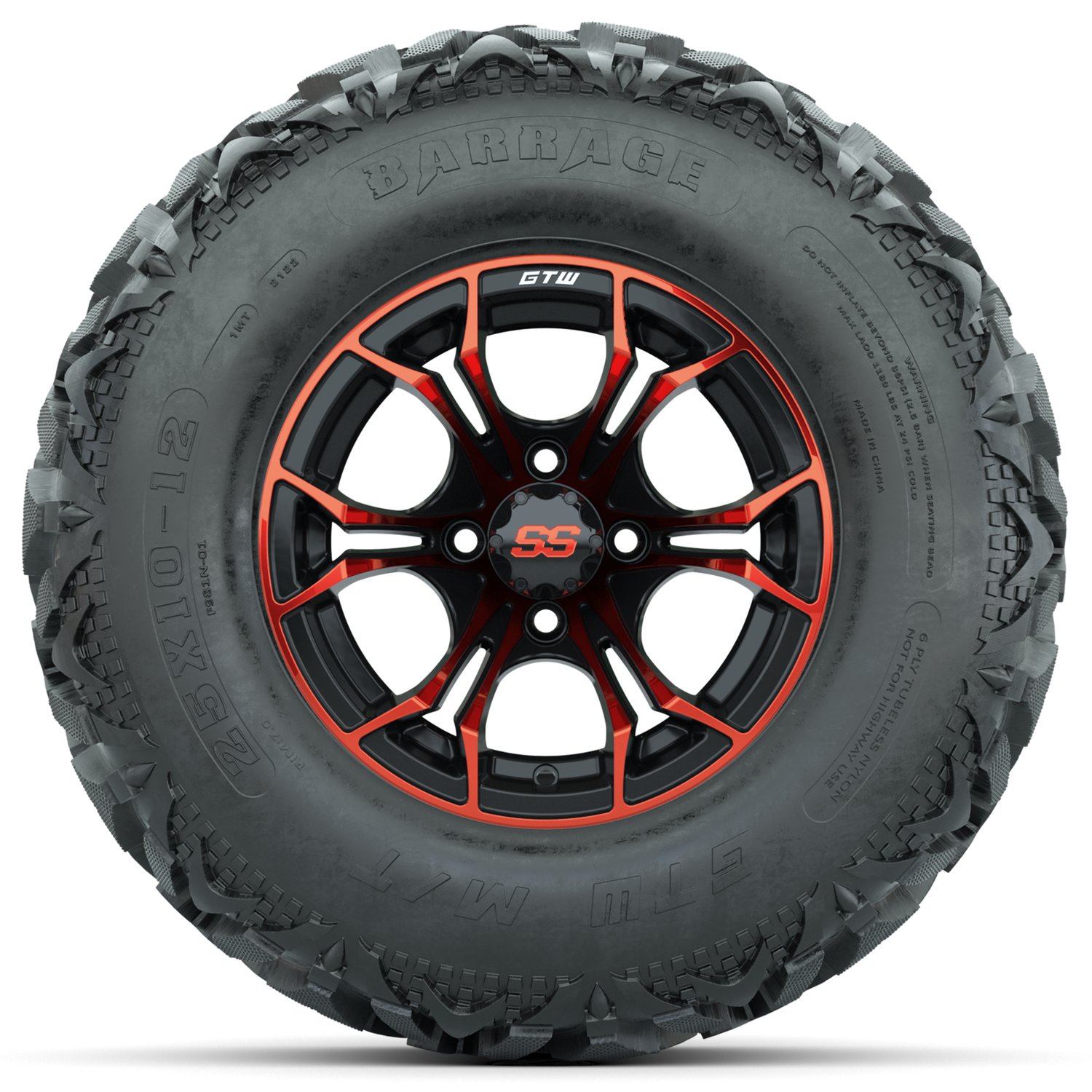 A19-2190 Spyder / Red & Black / Barrage