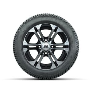 A19-270 12 GTW Specter 12x7 Machined Black Wheel TIRE, 215:40-12 4PR EXCEL CLASSIC 19-151 40280