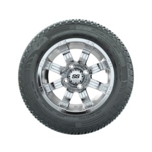 20-063 A19-585 GTW Tempest 12x7 Chrome Wheel, TIRE, 215/50-R12 FUSION S:R STEEL BELT RADIAL, DOT, 12", Street