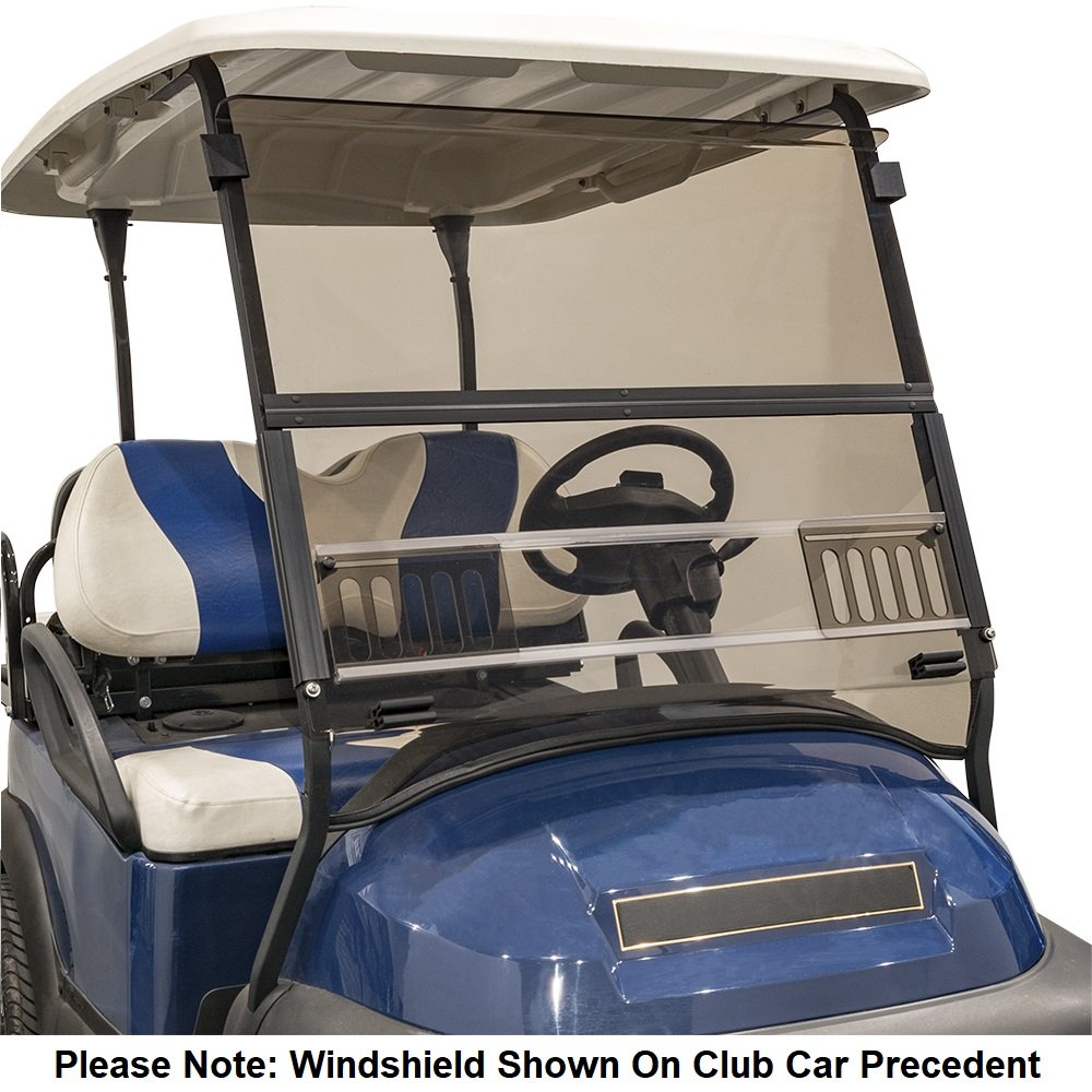 09-008 Tinted E-Z-GO TXT 1/4″ Fold-Down Windshield with Vents