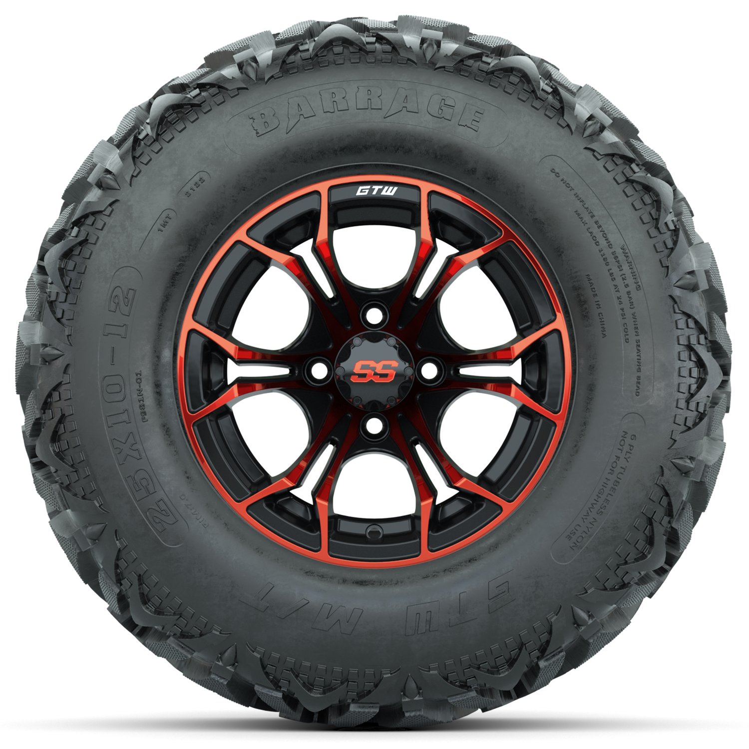 A19-2190 Spyder / Red & Black / Barrage
