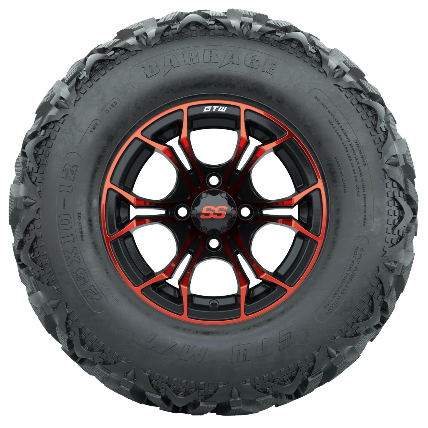 A19-2190 Spyder / Red & Black / Barrage
