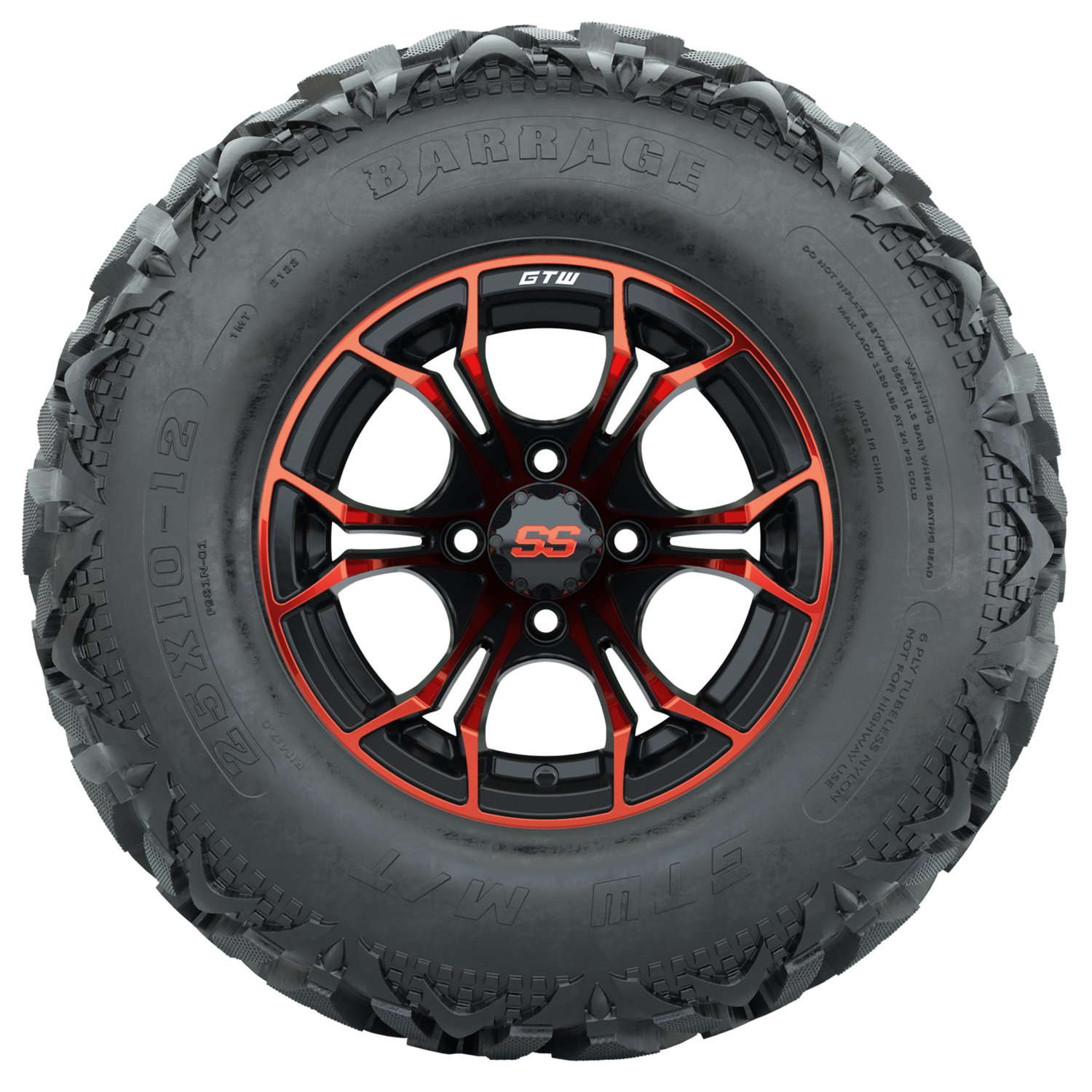 A19-2190 Spyder / Red & Black / Barrage