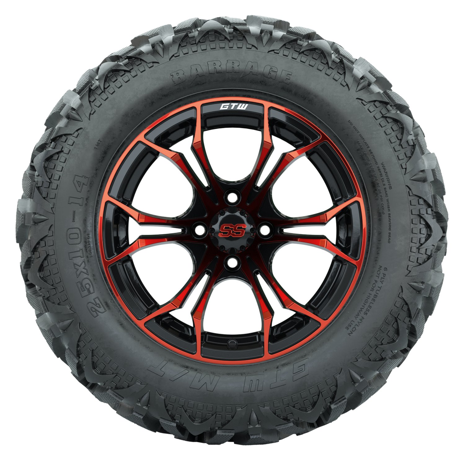 A19-2404 Spyder / Red & Black / Barrage